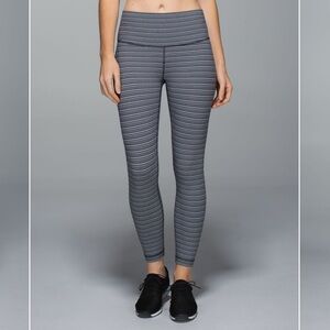 Lululemon High Times Pant Textured Stripe Black Deep Coal Yoga Pant